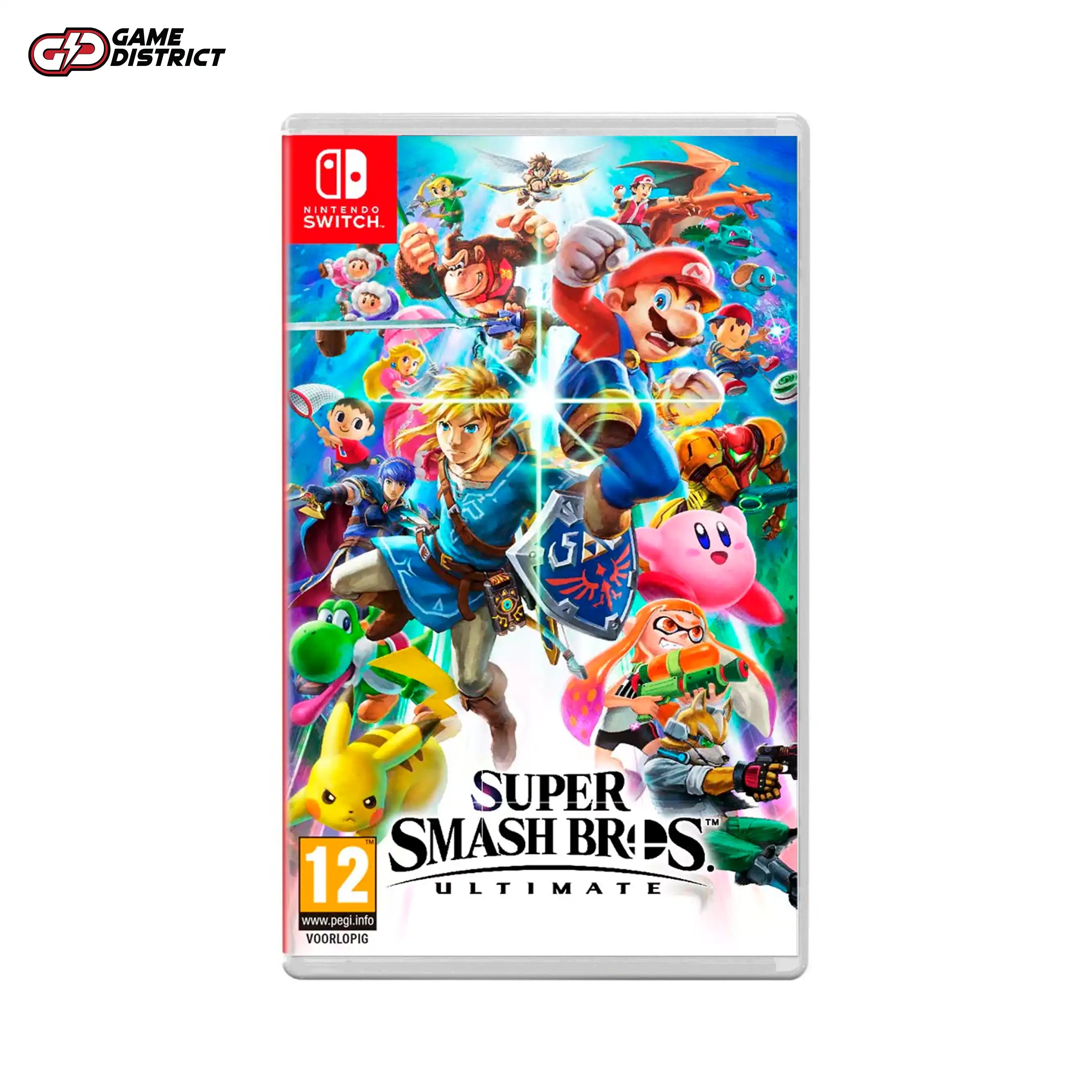 Super Smash Bros. Ultimate Nintendo Game Cover DVD Buy Online Mockup Used